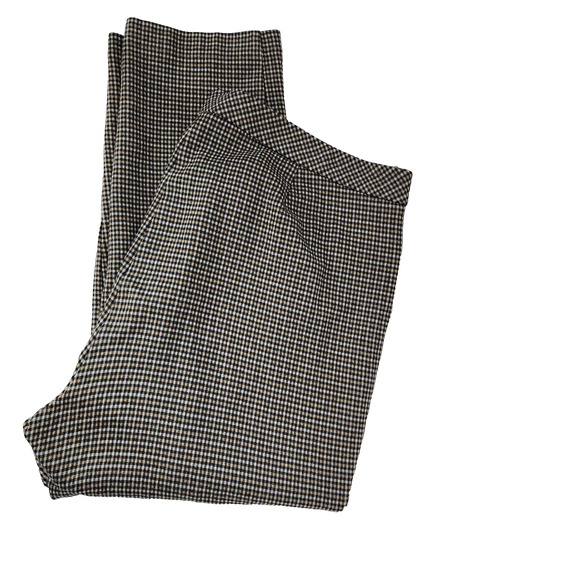 J. Jill Women Pants Size 3X Ponte Pull On Black Tan Checked Slim Leg Pocket Knit - Picture 3 of 9